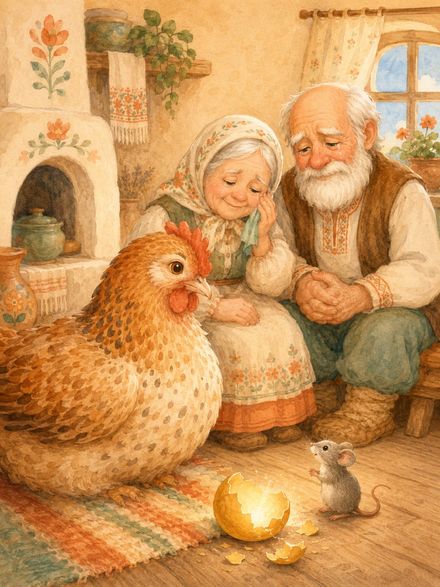 Курочка Ряба — ілюстрація до народної казки